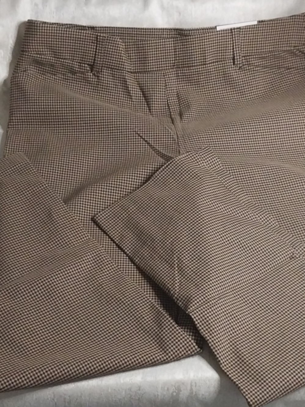 Rafaella Brown Micro-Check Stretch Pants 16